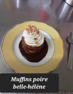 Muffin poire belle-hélène